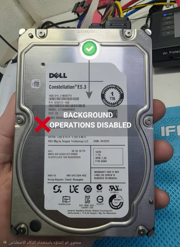 منهجية استقرار الأقراص وتعطيل العمليات الخلفية: حالة Seagate Megalodon ST1000NM0033